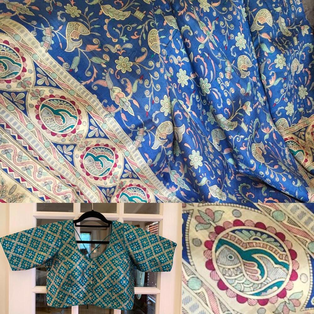 Festive Printed Silk Saree Indian Sari for Women Lightweight Casual Wear Saree